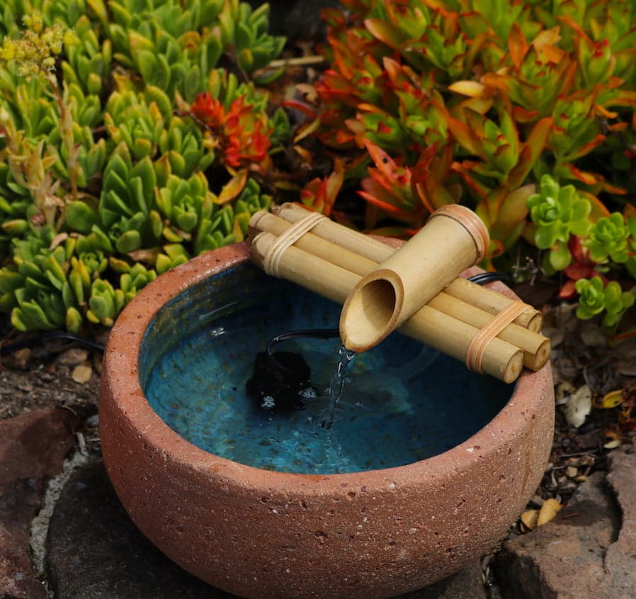 Bamboo fountain kit with pump
