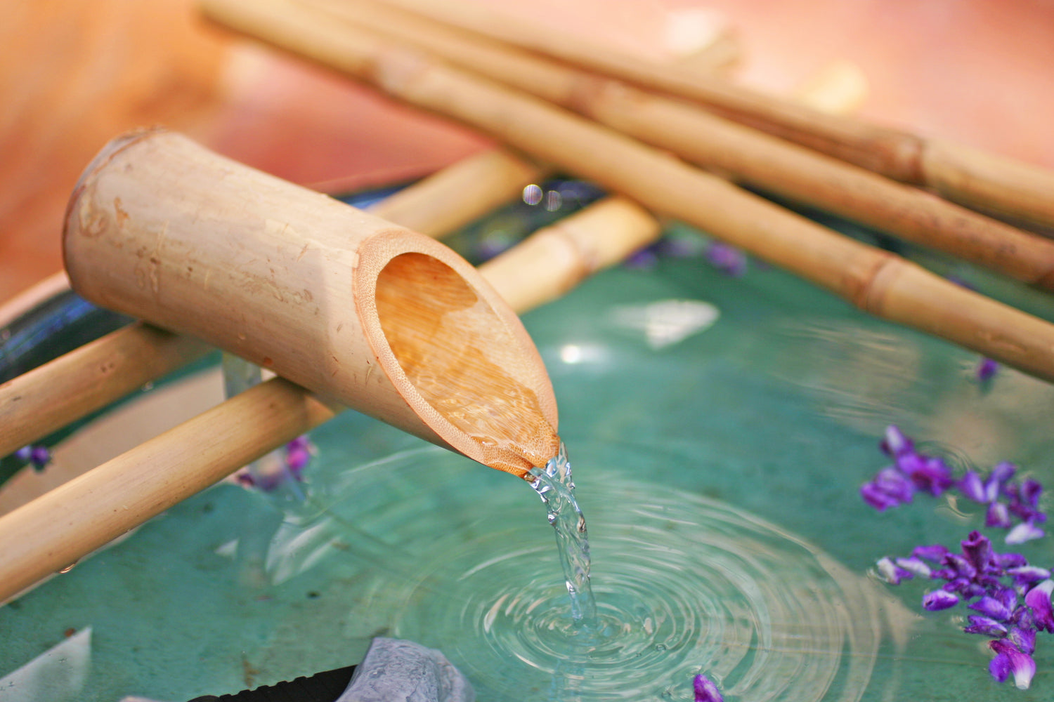 bamboo water fountain
